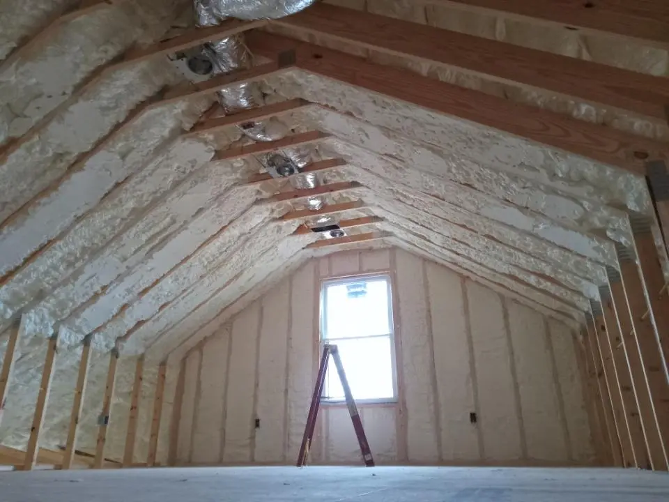 Spray foam roofing application for Crawl Space Insulation project in Lake San Marcos